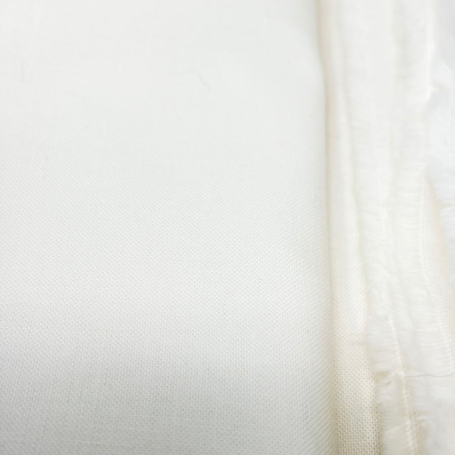 White Cotton Blend Fabric - Pick a Size