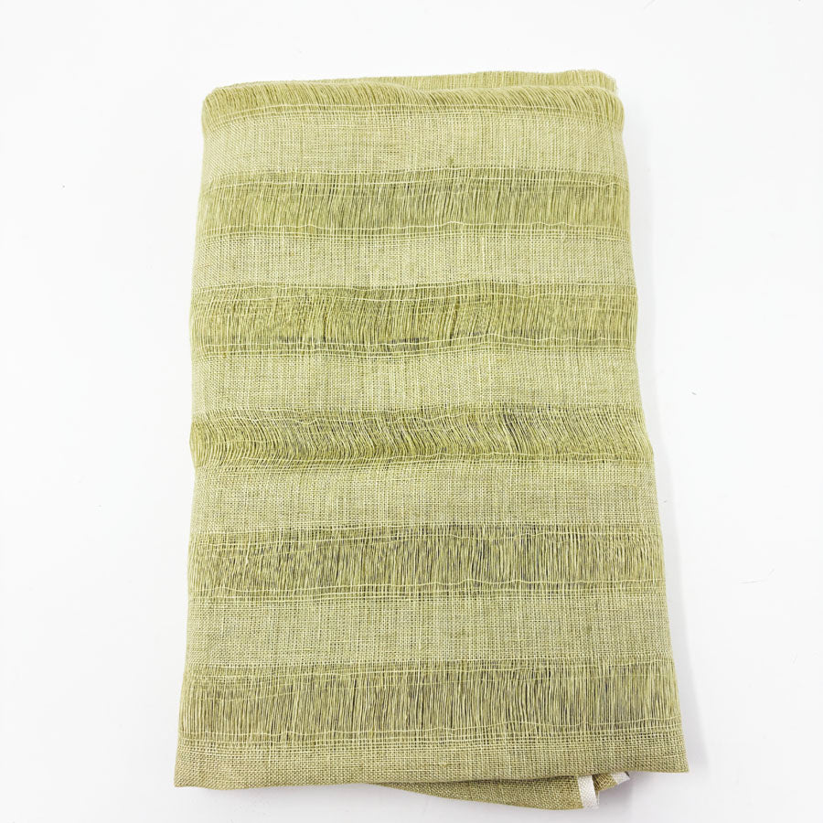 45" x 39" Yellow Green Openweave Natural Fiber Fabric