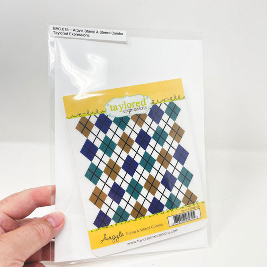 Argyle - Cling Stamp & Stencils by Taylored Expressions