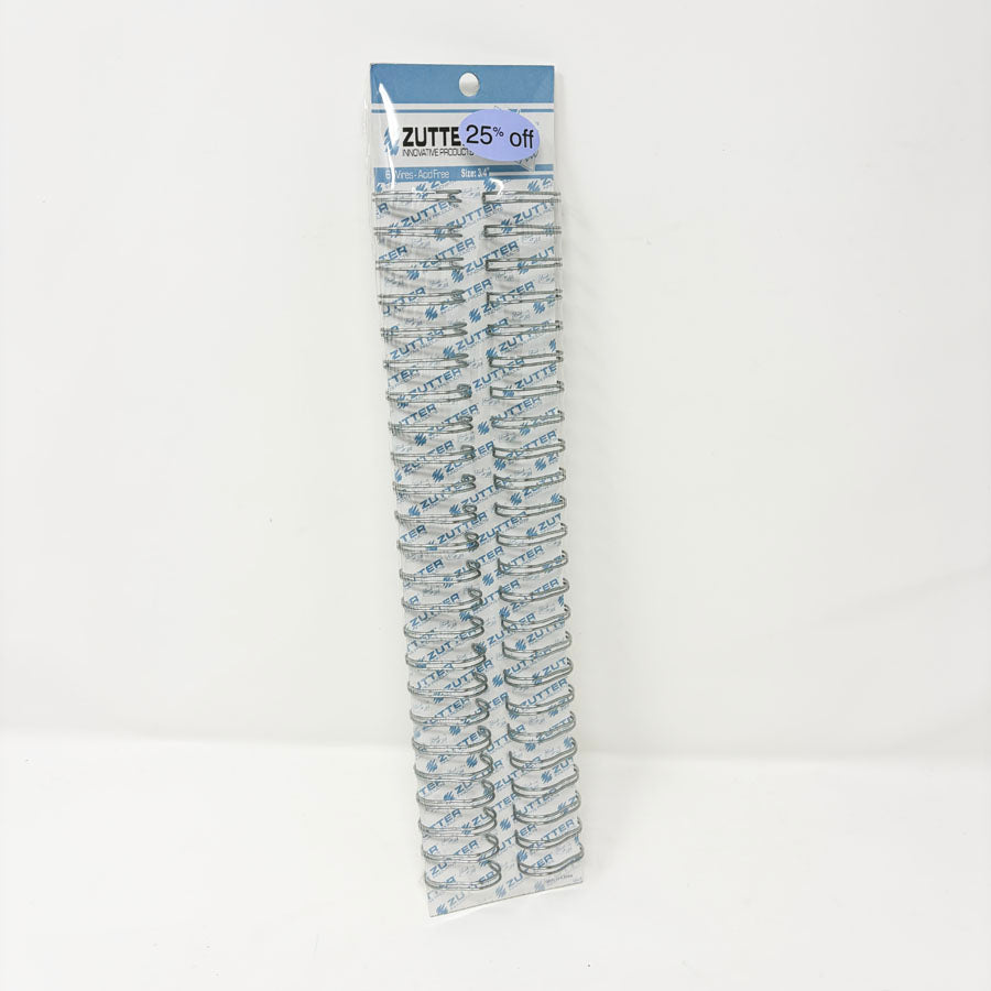 Zutter Silver Metal Binding Coils - .75"