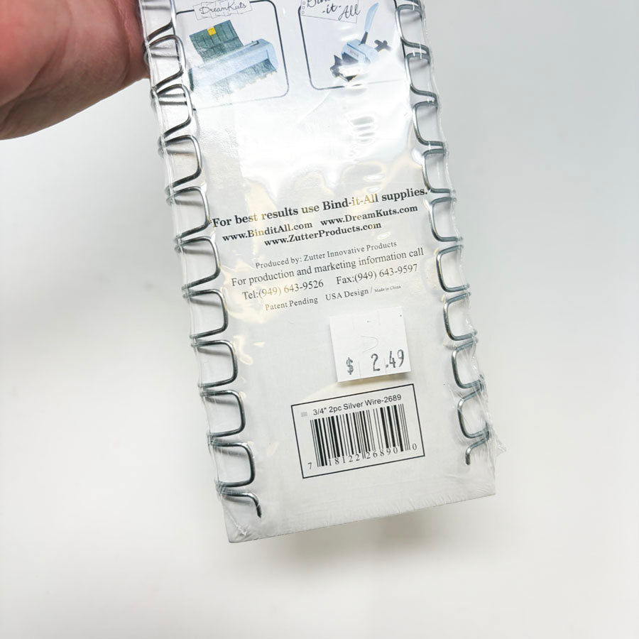 Zutter Silver Metal Binding Coils - .75"