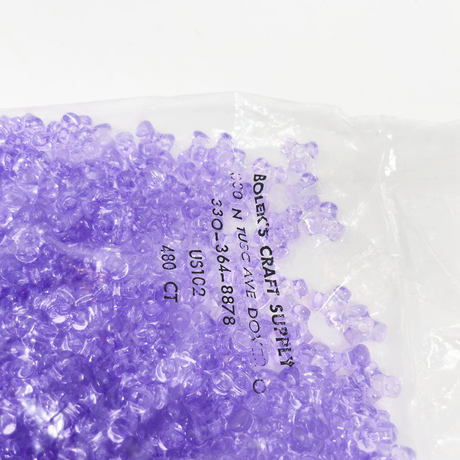 Jolek's Purple Plastic Star Beads