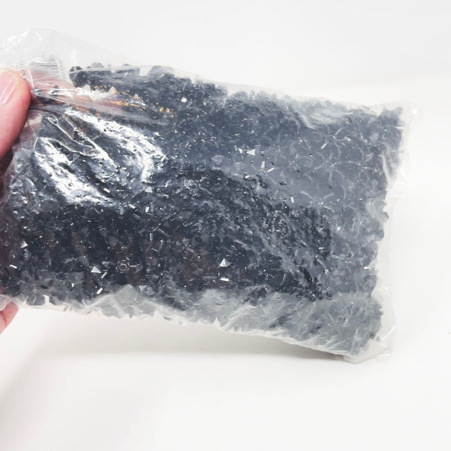 Black Plastic Star Beads