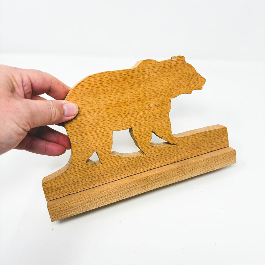 Bear Key Hanger Decor- Unfinished Wood