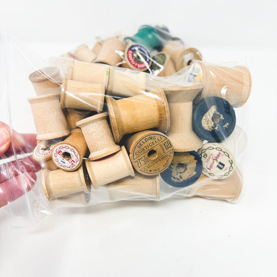 Large Bundle of Wooden Spools- You Choose