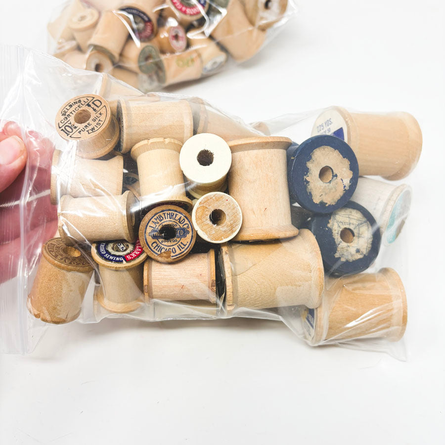 Large Bundle of Wooden Spools- You Choose
