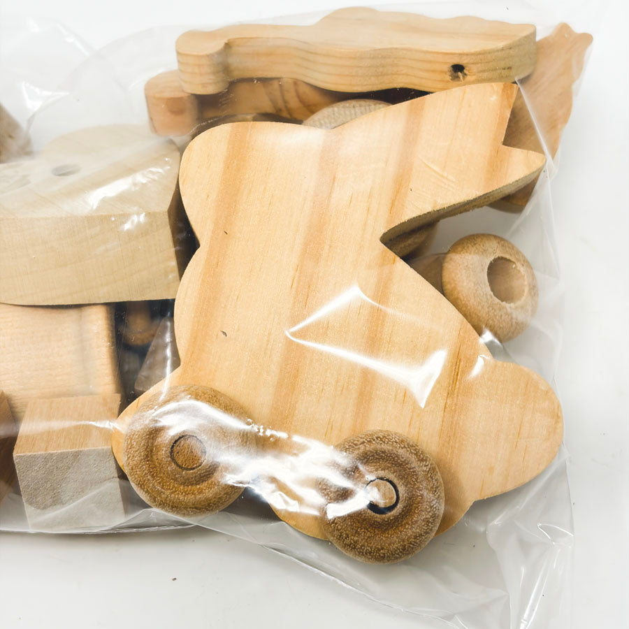 Assorted Large Bags Unfinished Wood Shapes- You Choose