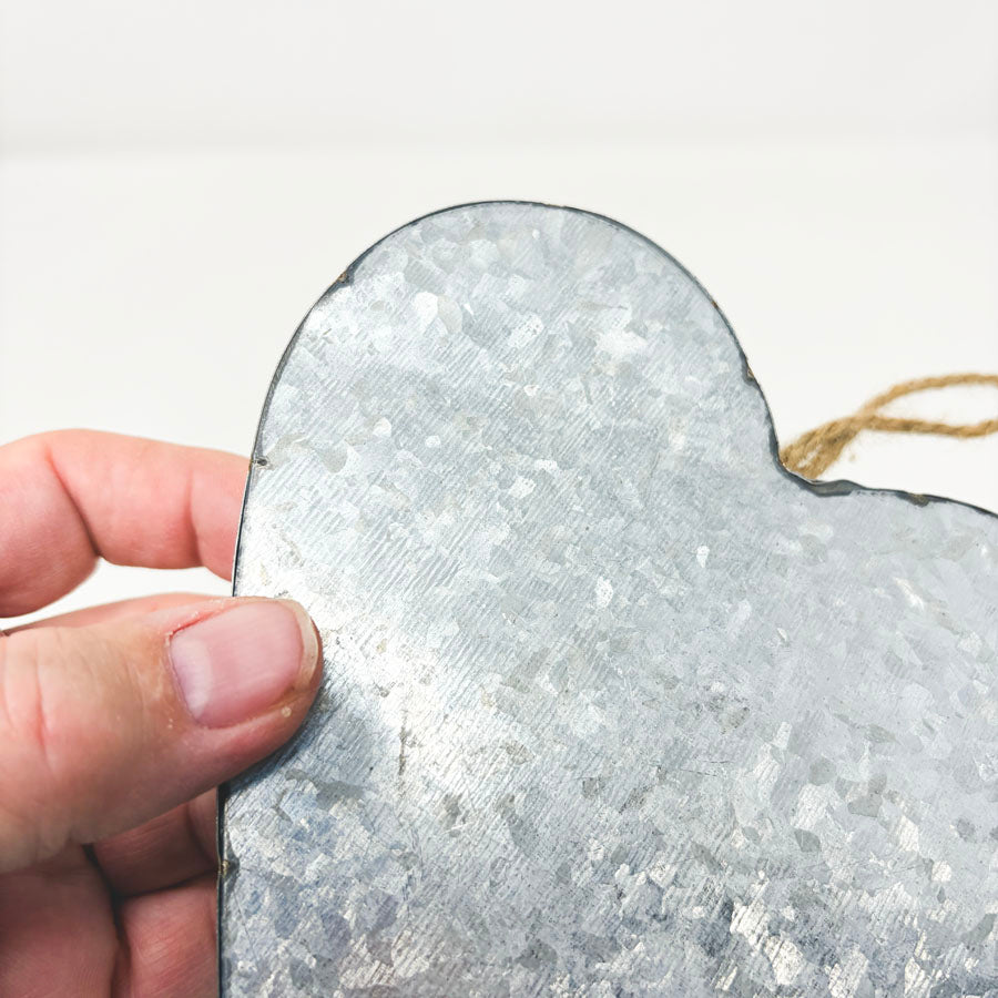 Galvanized Metal Heart Home Decor