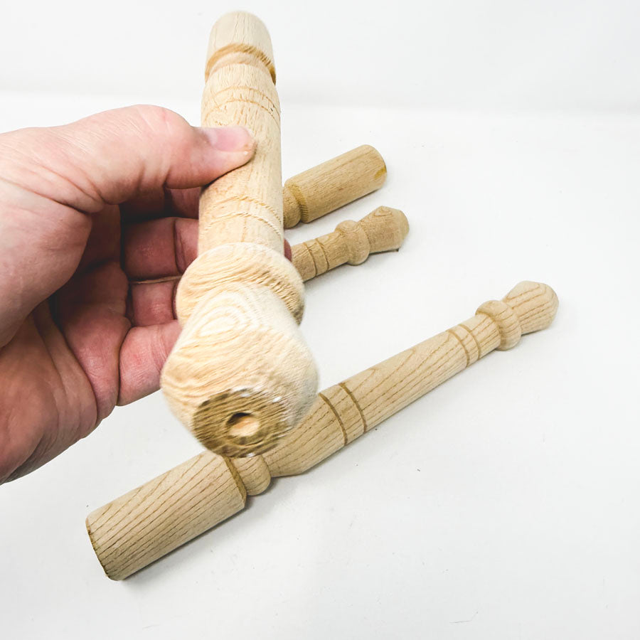 Furniture Leg- Unfinished Wood 11 3/4" tall