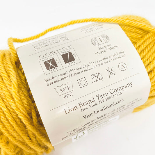 Lion Brand Vanna's Choice Acrylic Yarn - Mustard