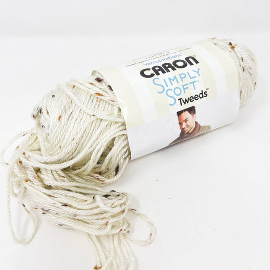 Caron Simply Soft Tweeds Yarn - Off White