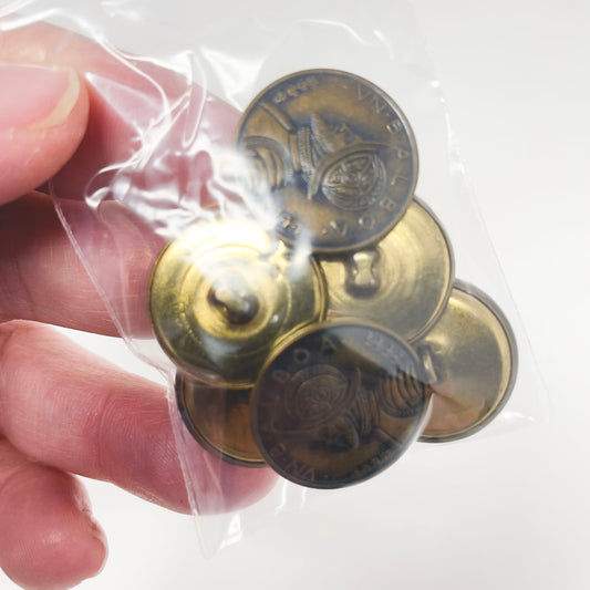 Balboa Coin Gold Buttons
