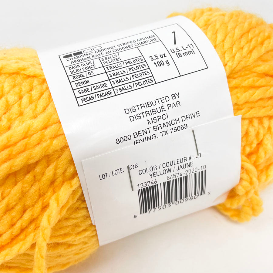 Loops & Thread Charisma Acrylic Yarn - Yellow