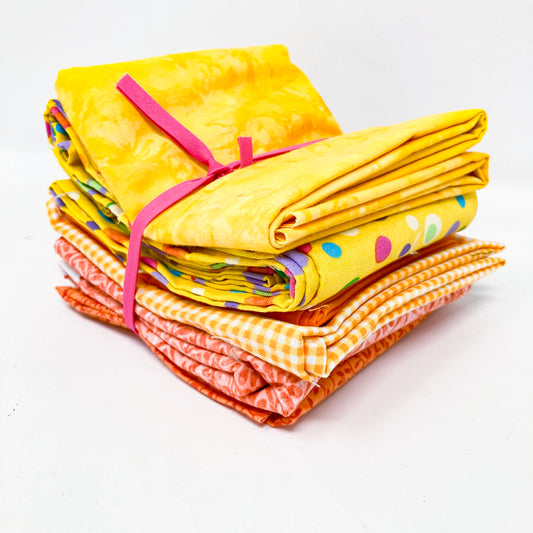 Yellow to Orange Fabric Bundle