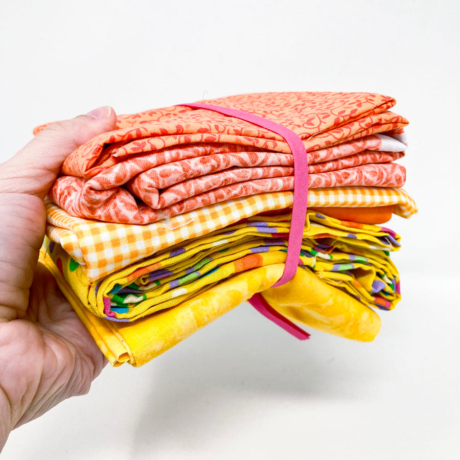 Yellow to Orange Fabric Bundle