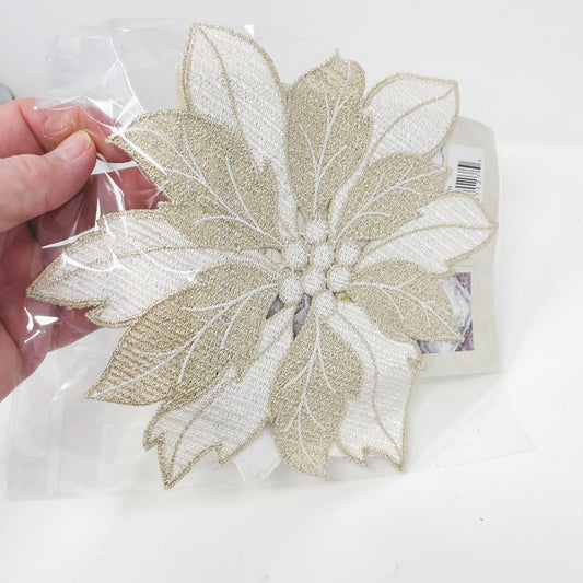 Gold and White Decorative Appliques