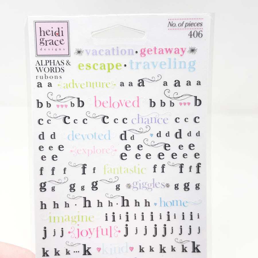 Heidi Grace Alpha & Words Rub-Ons