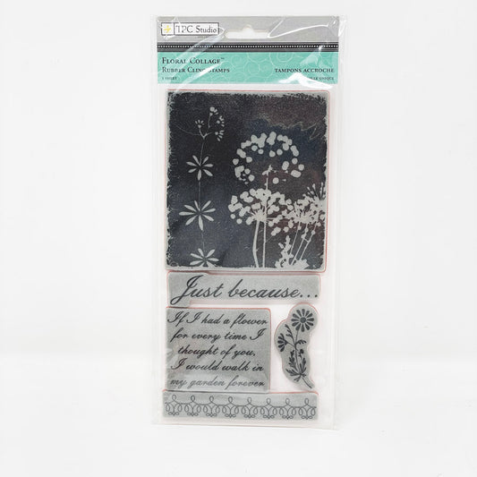 Floral Collage Cling Stamps