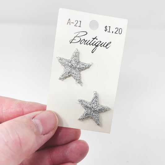 Small - Two Silver Star Patches
