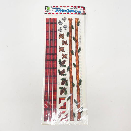 Provo Craft Designer Stickers Clear Background - Pine Borders and Corners