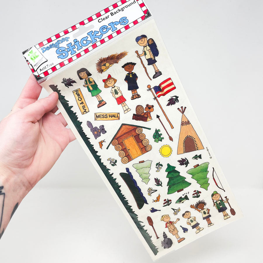 Provo Craft Designer Stickers Clear Background - Kids Camp