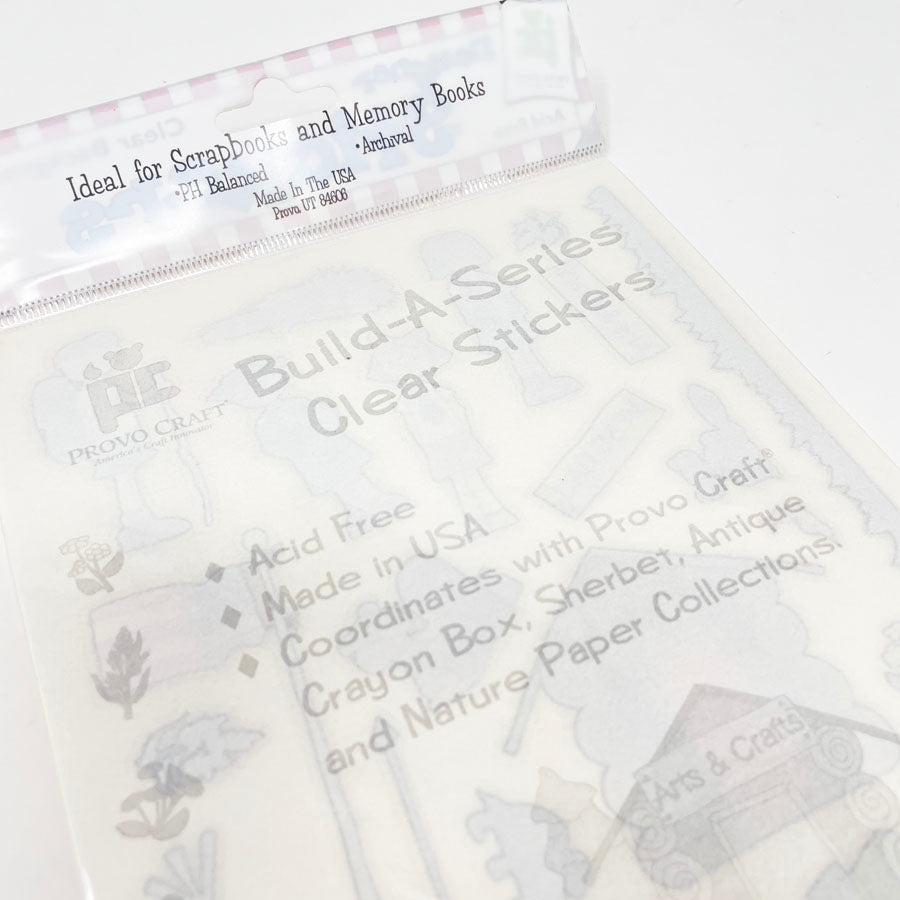 Provo Craft Designer Stickers Clear Background - Kids Camp