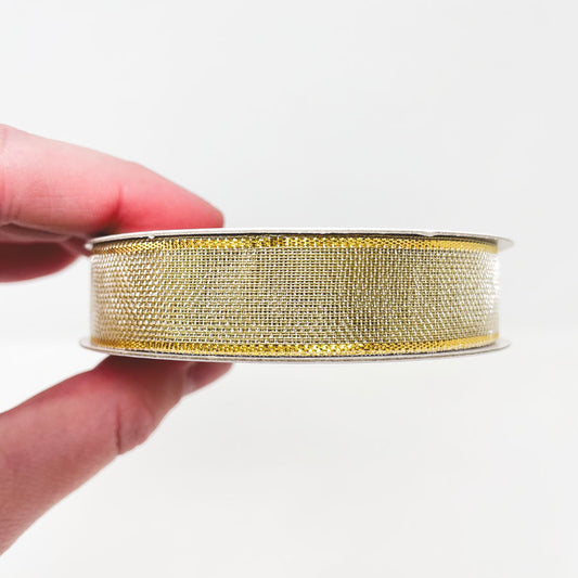 Craftsmart Gold Metallic Ribbon 5/8in