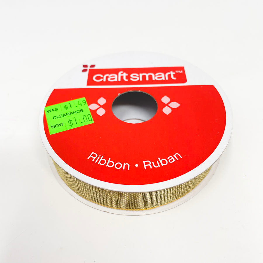 Craftsmart Gold Metallic Ribbon 5/8in