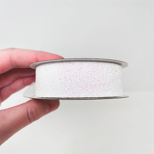 The Ribbon Boutique White Iridescent Ribbon 7/8in