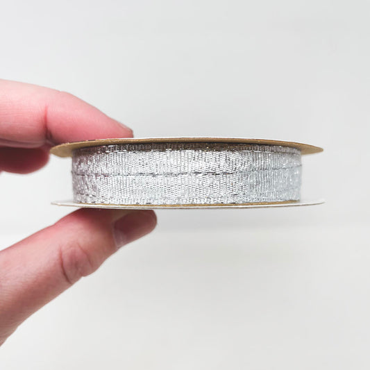 Offray Galena Metallic Silver 1/4in Ribbon