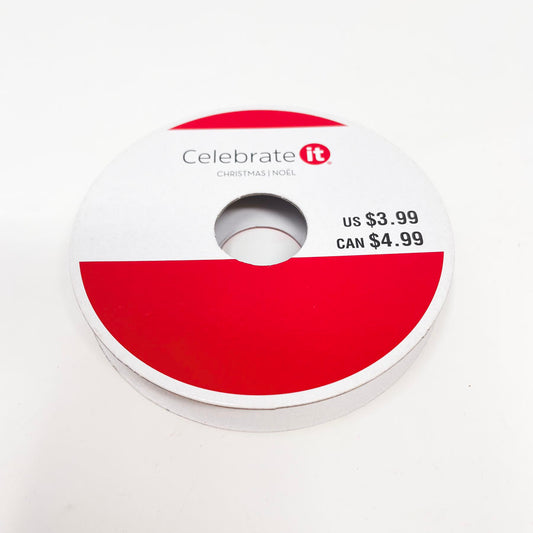 Celebrate It Silver Metallic 3/8in Ribbon