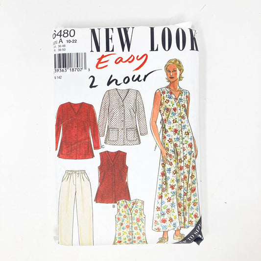 New Look 6480 Sewing Pattern - Outfit (10-22) - 1990s