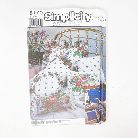Simplicity 8470 Sewing Pattern - Pillows - 1987