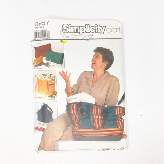 Simplicity 8657 Sewing Pattern - Set of Bags (6) - 1988