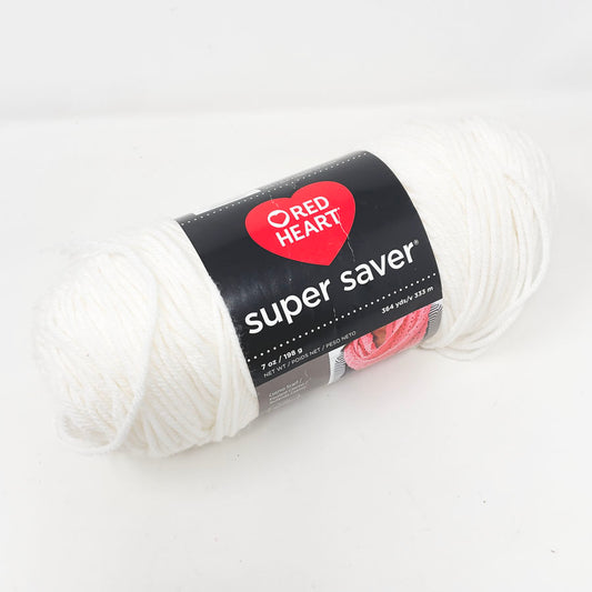 7 oz Red Heart Super Saver Yarn - White