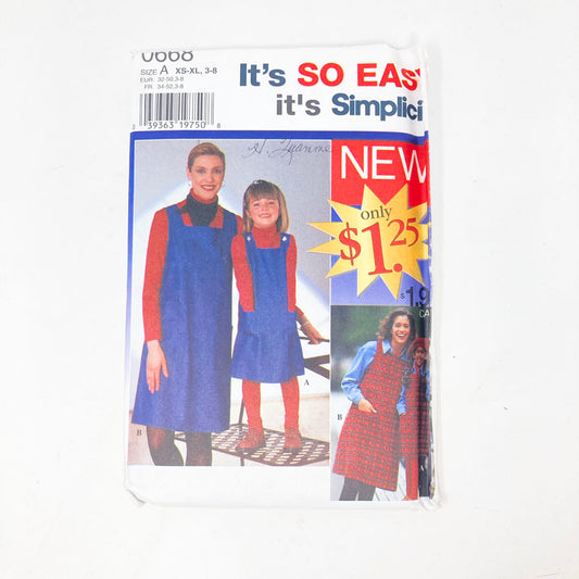 Simplicity 0668 Sewing Pattern - Dress - 1996