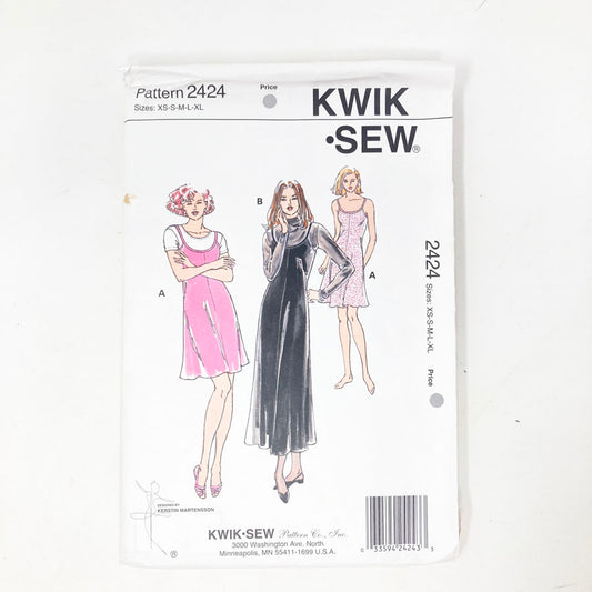 Kwik Sew 2424 Sewing Pattern - Dress (XS-XL) - 1990s