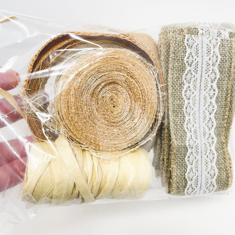 Bundle of Paper/Burlap Ribbon