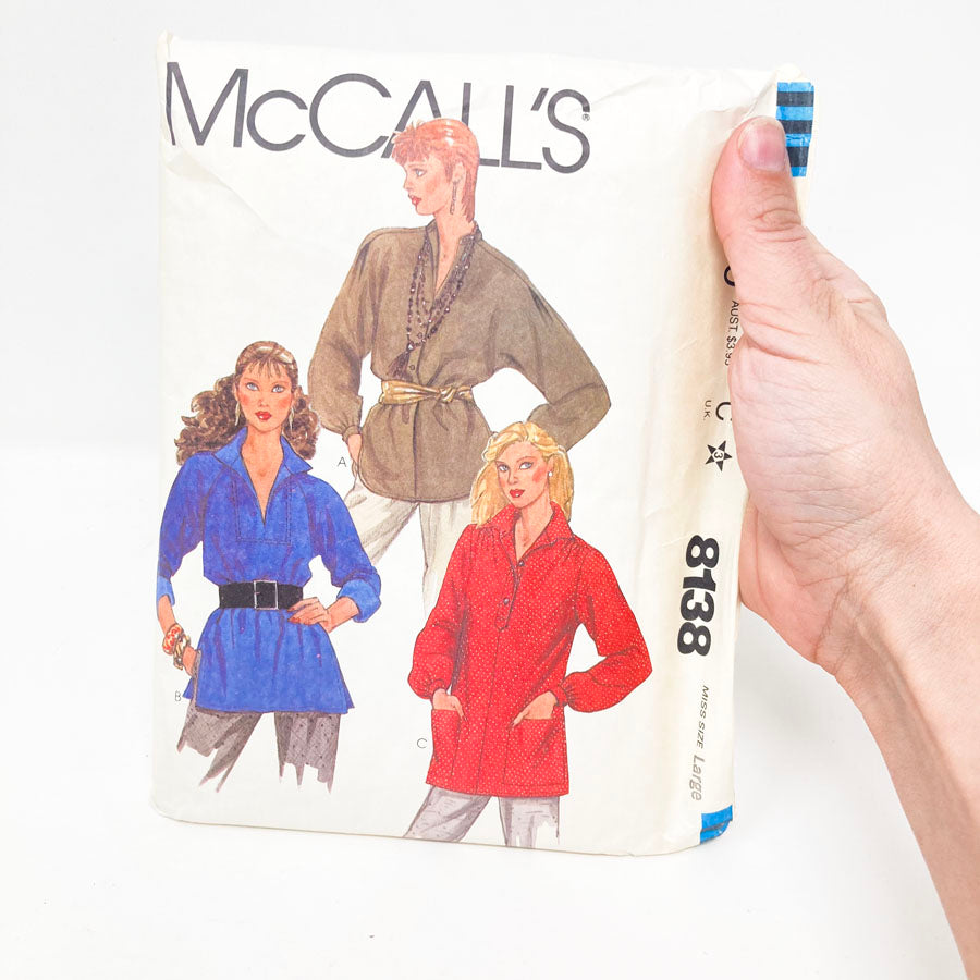McCall's 8138 Sewing Pattern - Top (Large) - 1982