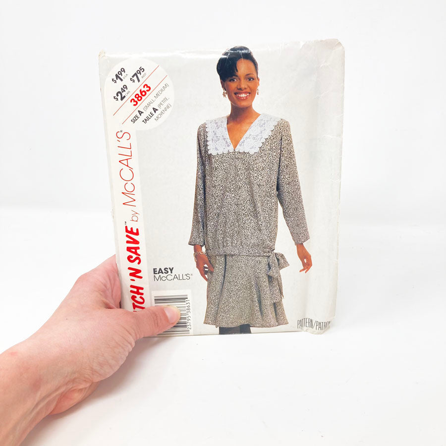 McCall's Stitch 'N Save 3863 Sewing Pattern - Outfit (Sm-Md) - 1988