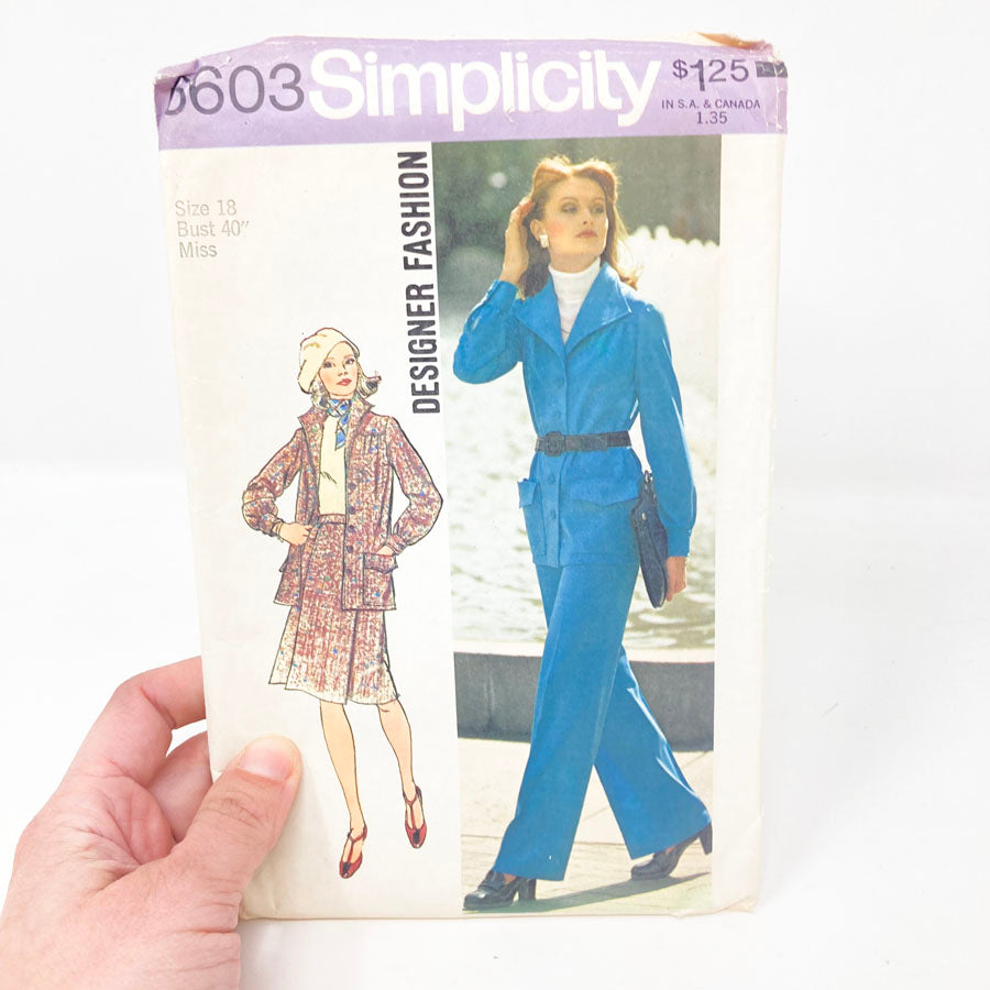 Simplicity 6603 Sewing Pattern - Outfit (18) - 1974