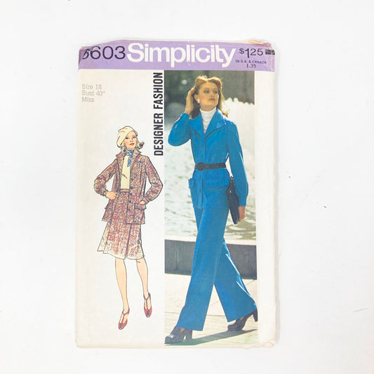 Simplicity 6603 Sewing Pattern - Outfit (18) - 1974