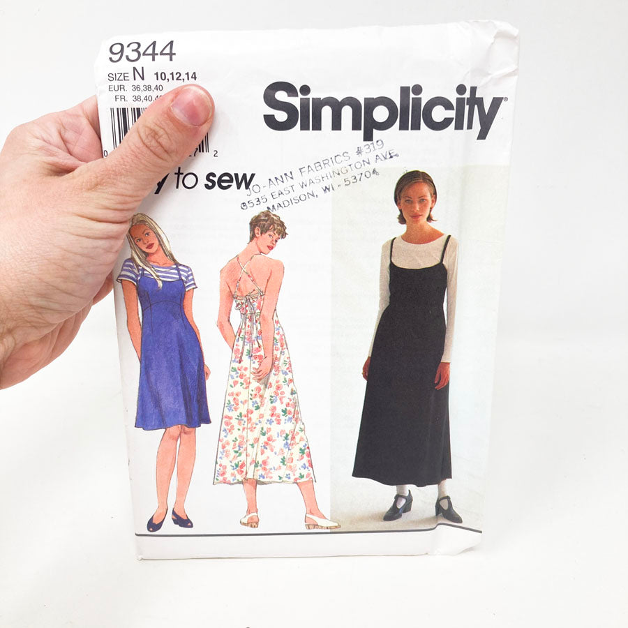 Simplicity 9344 Sewing Pattern - Dress (10-14) - 1995