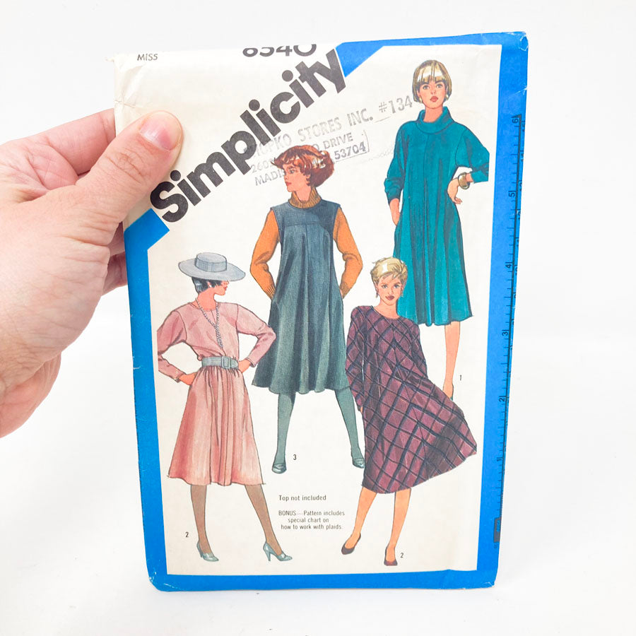 Simplicity 6540 Sewing Pattern - Dress (14) - 1984