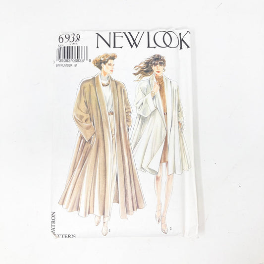 New Look 6938 Sewing Pattern - Outerwear (S-L) - 1980s