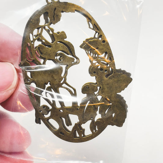Brass Fawn Pendant (2 Pieces)