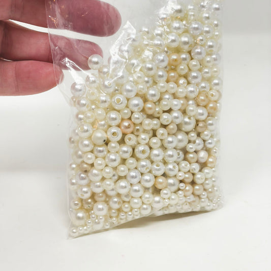 Bundle of Plastic Pearlized Beads
