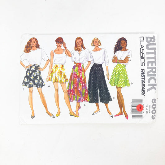 Butterick 6009 Sewing Pattern - Skirts(18-22) - 1992