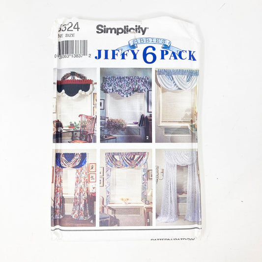 Simplicity 8324 Sewing Pattern - Curtains Jiffy 6-Pack