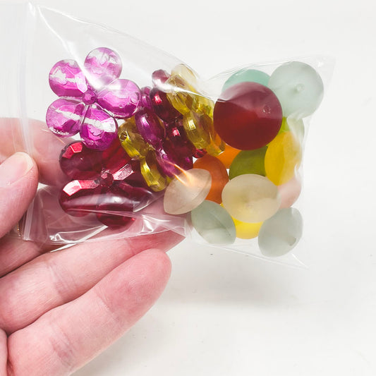 Plastic Flower & Disc Beads